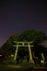 神社と星景