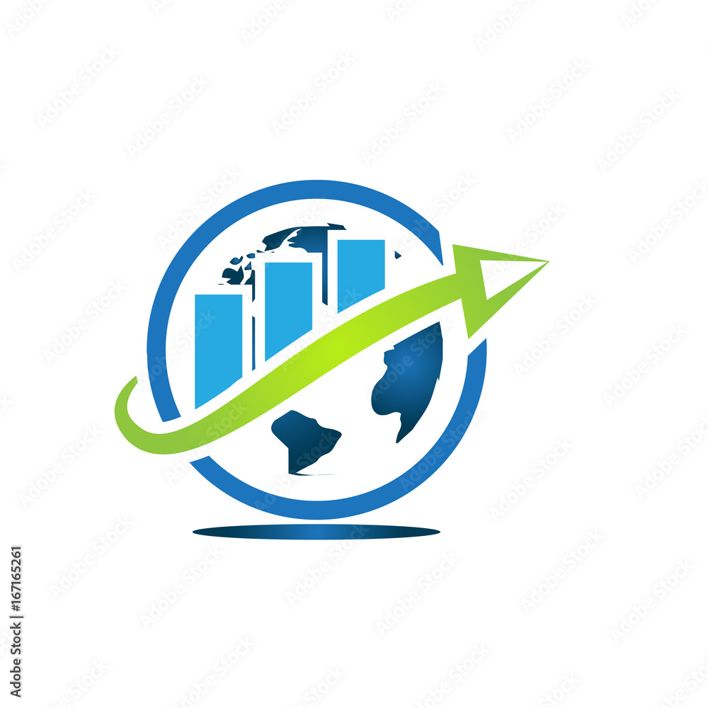 Poster accounting world logo