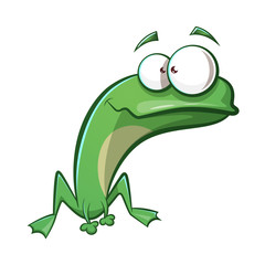 Cute, funny frog cartoon Vector eps 10