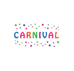 Vector - Carnival festival celebration logo, isolated on white background. Vector illustration.