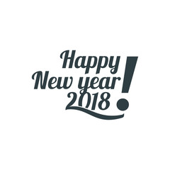 Happy New Year 2018 lettering for social media campaign