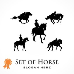 Horse Silhouette Illustration Logo Vector