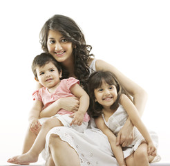 Portrait of a mother and her kids