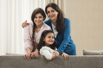 Portrait of happy three generation females