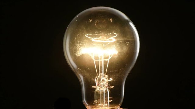 Closeup Flashing Light Bulb