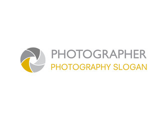 Vector - Camera shutter logo, isolated on white background. Vector illustration.