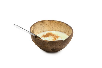 Coconut dessert with cinnamon