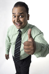Executive giving a thumbs up 