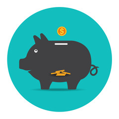 Piggy bank icon