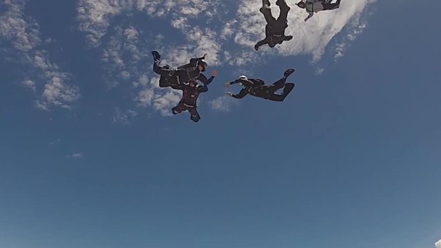 Skydiving team separation