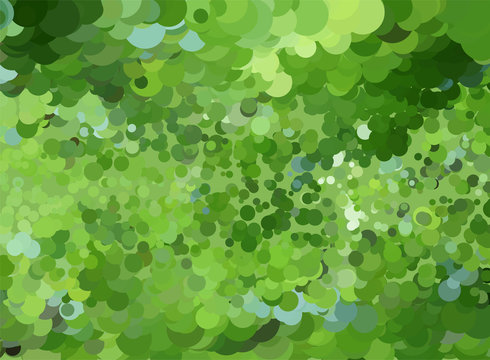 Mosaic dots green pattern