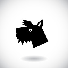 Dog icon. Vector illustration