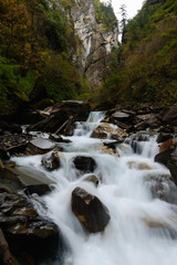 Waterfall in China Sichuan Huya Scenic Area.