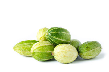 Small gourd on white background,Vegetables for Thai food cooking