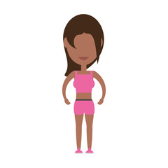 Fitness woman cartoon