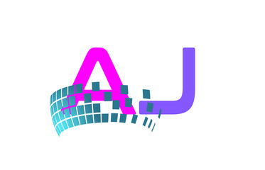 AJ Initial Logo for your startup venture