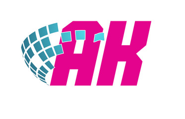 AK Initial Logo for your startup venture