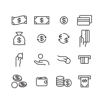 money icon, vector