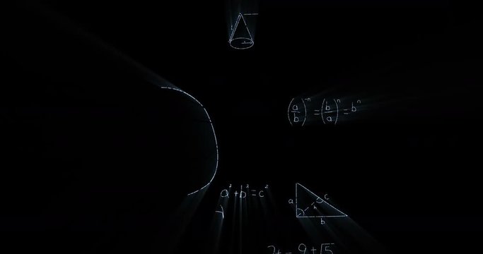 Math formulas on blackboard