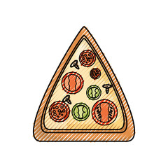 Delicious pizza fast food