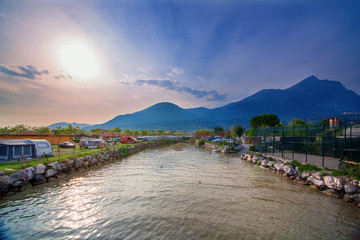 Resort camping on lake Garda in Italy