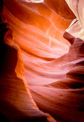 Sandstone erosion. Sandstone rocks in the Lower Antelope Canyon