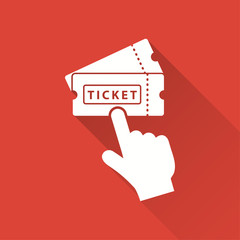 Ticket - vector icon.