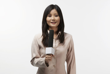 A newscaster 