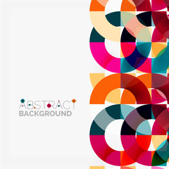 Obraz premium Colorful rings on grey background, modern geometric pattern design