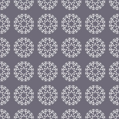 Endless Christmas Pattern. Snowflakes.