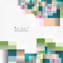 Abstract blocks template design background, simple geometric shapes on white, straight lines and rectangles