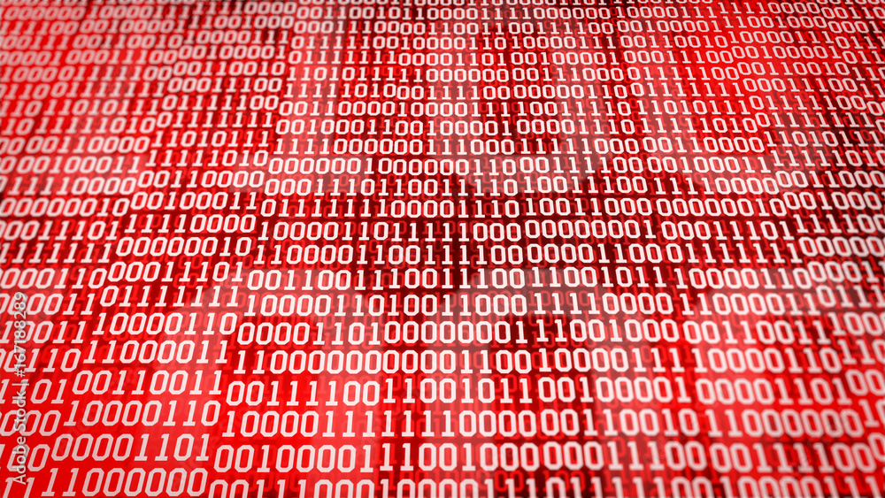 Poster binary code screen listing table
