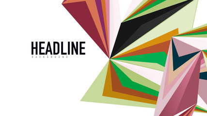 Modern triangle presentation template