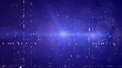 Cyberspace with digital binary code