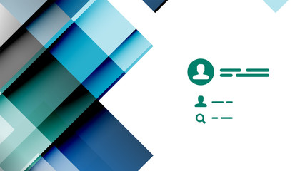 Business presentation geometric template