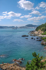 The Summer Scenery of the Rocky Beach