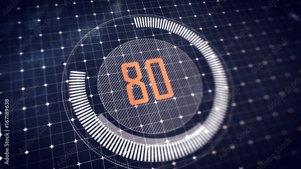 Poster preloader with the value of 80