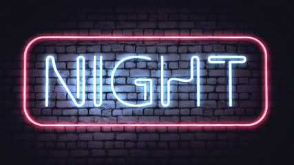 Obraz premium Neon NIGHT sign