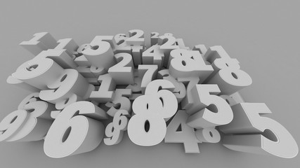  3D numbers background