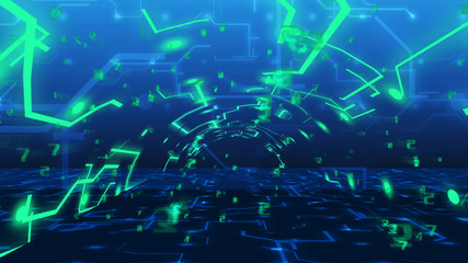 Abstract technology tunnel