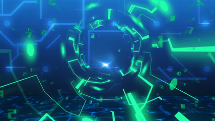 Technology Tunnel from imitation of circuit board