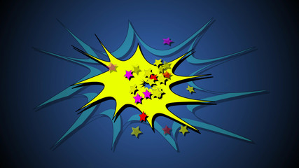 Comic explosion boom element