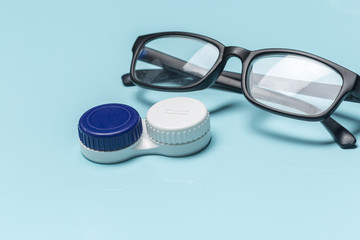 glasses, contact lenses, vision concept