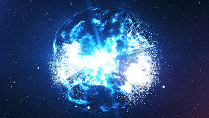 Spheri Big Bang explosion in the universe