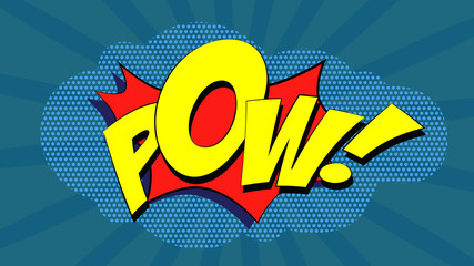 Pow! - Comic book explosion.