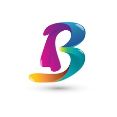Colorful Letter b Logo Template