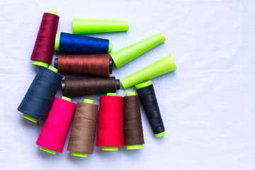 Colorful thread tube.