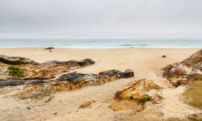 Fototapeta na wymiar Playa de las Furnas, Porto do Son, La Coruña, Galicia.