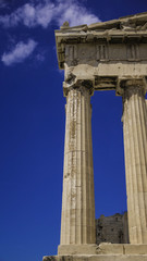 Collonnes doriques du Parthenon à Athènes