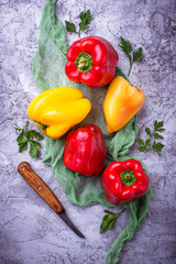 Fresh ripe  bulgarian pepper